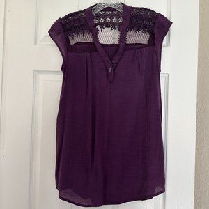 Flowy & Flattering Purple with Lace Details Tunic